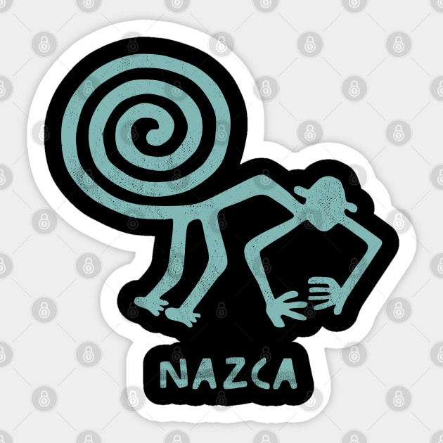 Nazca Monkey Sticker by susanne.haewss@googlemail.com